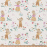 Printed Cotton MAHAUT Ecru / Orange